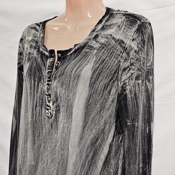 Aratta Silent Journey Women Size M Boho Popover Top Tunic Embroidery Acid Washed - Picture 13 of 14